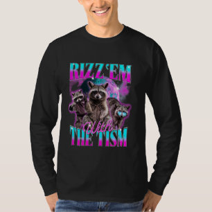 T-shirt Rizz Em Avec Le Mème Tism Retro Vintage Raccoon