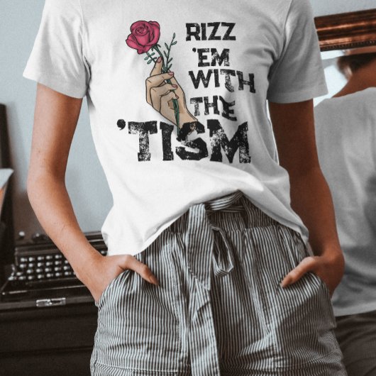 T-shirt Rizz em avec le tism retro Flower atristic
