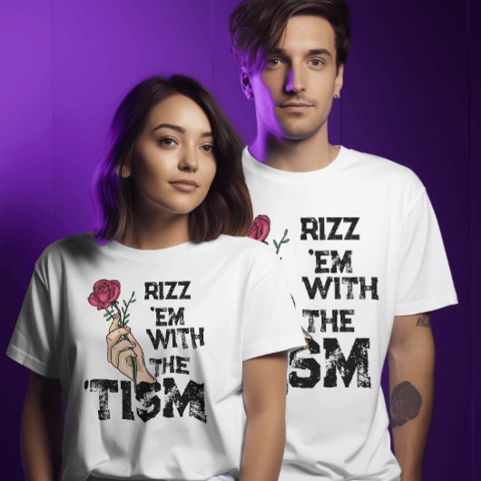 T-shirt Rizz em avec le tism retro Flower atristic