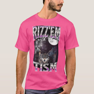 T-shirt Rizz Em Avec Le Tism Wolves Autistic 90S Bootleg