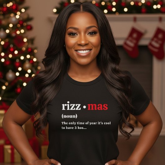 T-shirt Rizzmas Definition Funny Christmas Holiday Black