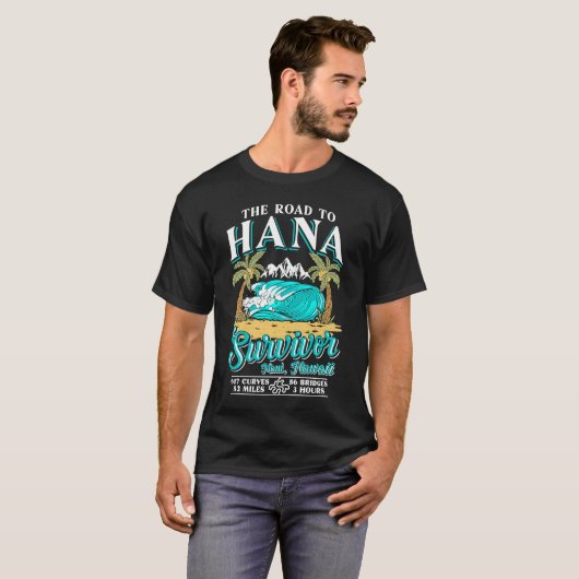 T-shirt RJC Road to Hana Survivor Maui Hawaii Trip Adventu (Devant entier)