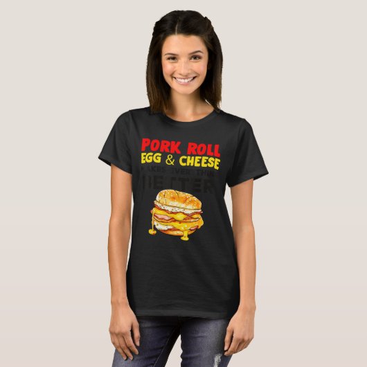 T-shirt Rk Roll Egg And Cheese New Jersey Pride Nj Foodie  (Devant entier)