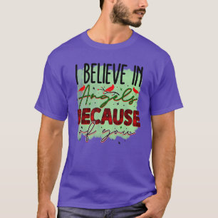 T-shirt Rms004417 je crois aux anges à cause de vous