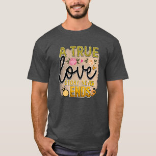 T-shirt Rms01161 une véritable histoire d'amour ne se term