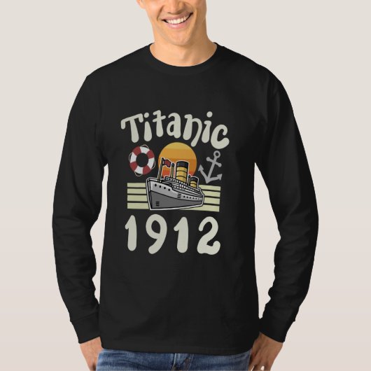 T-shirt RMS Titanic 1912 Retro Nautical Cruise Ship Men Wo (Devant)