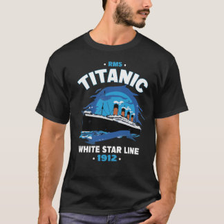 T-shirt rms titanic white star line 1912