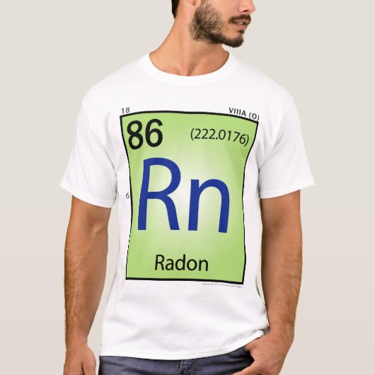 T-shirt (Rn) d'élément de radon - avant seulement (Devant)