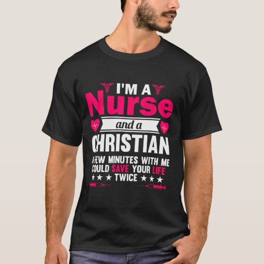 T-shirt Rn Lvn Cna Infirmière Grad Cool chrétien Infirmièr (Devant)