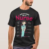 T-shirt RN LVN Infirmière Anatomie Scrub Cool Infirmière D (Devant)