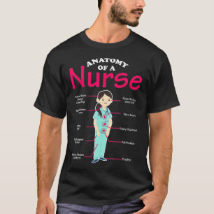 T-shirt RN LVN Infirmière Anatomie Scrub Cool Infirmière D
