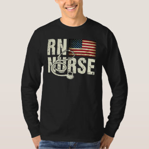 T-shirt RN Nurse American Flag 4 juillet Veterans US Pat