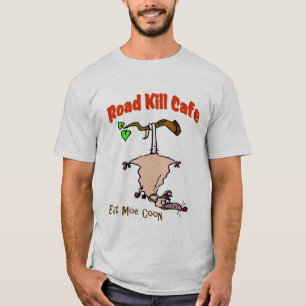 T-shirt Road Kill Cafe - Mange Moe Coon