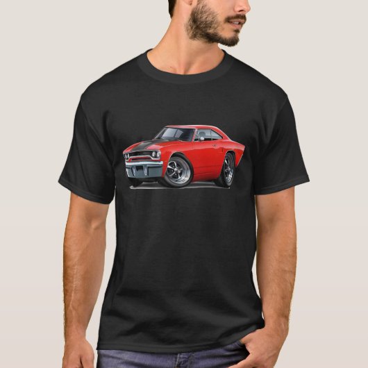 T-shirt Roadrunner 1970 Rouge-Noir (Devant)