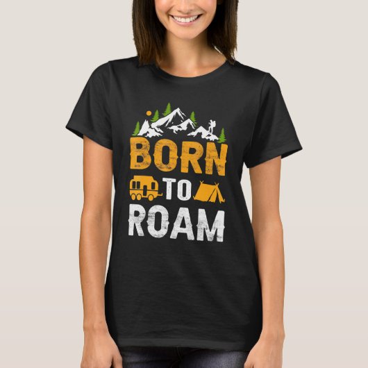T-shirt Roam Présente Happy Camper (Devant)