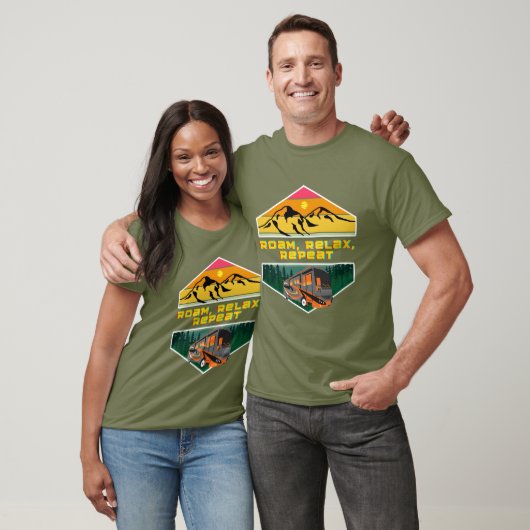 T-shirt Roam, Relax, Répéter RV Camping Lifestyle (Unisexe)