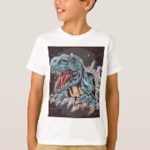 T-shirt Roar Breakthrough T-Rex" Dinosaur Graphic Tee (Devant)