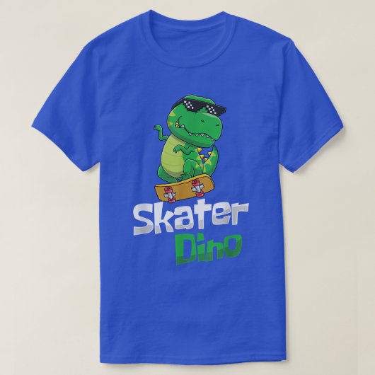 T-shirt Roar Dino Skate Skate Longboard Halfpipe D (Design devant)