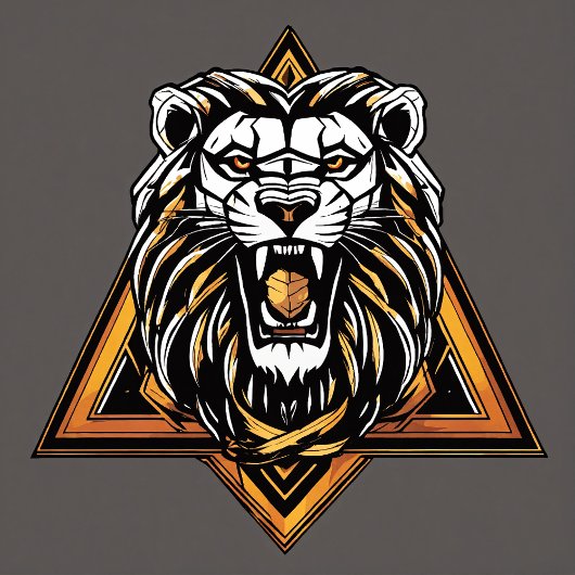 T-shirt Roar in Style logo Lion géométrique Hommes en t-sh