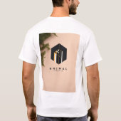 T-shirt "Roar Vibrant : Triangles de Lion colorés imprimés (Dos)