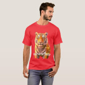 T-shirt "Roar with Power : Fierce Tiger Graphic Tee" (Devant entier)