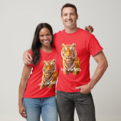 T-shirt "Roar with Power : Fierce Tiger Graphic Tee" (Unisexe)
