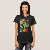 T-shirt Roaring Into 100 Days Of PreSchool Funny T Rex Din (Devant entier)