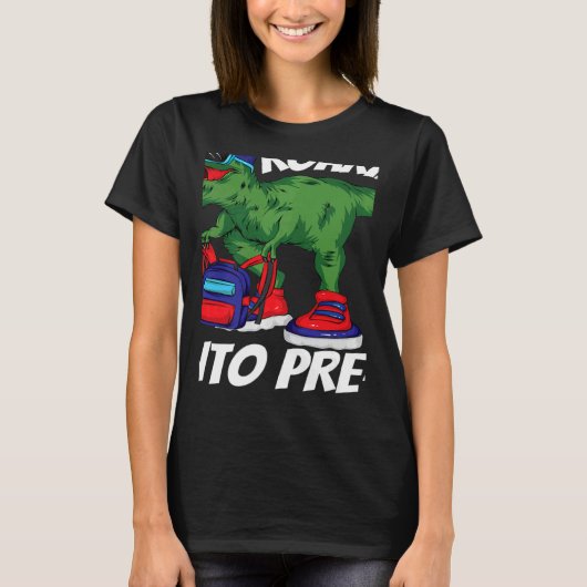 T-shirt Roaring into Pre K Dinosaur Rex Back to School Kid (Devant)