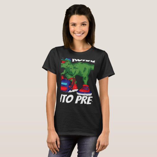 T-shirt Roaring into Pre K Dinosaur Rex Back to School Kid (Devant entier)