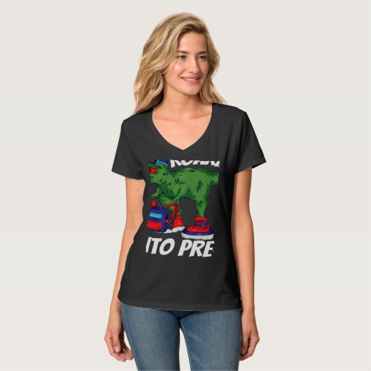 T-shirt Roaring into Pre K Dinosaur Rex Back to School Kid (Devant entier)