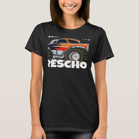 T-shirt Roaring into Preschool Monster Truck Back to Schoo (Devant)