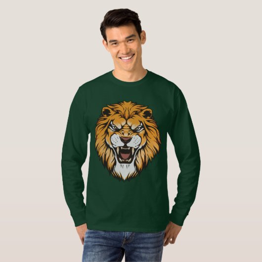 T-shirt Roaring Lion Graphic Long Sleeve Shirt (Devant entier)