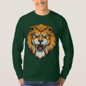 T-shirt Roaring Lion Graphic Long Sleeve Shirt (Devant)