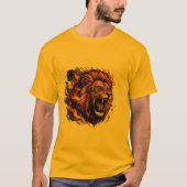 T-Shirt Roaring Lion – Graphisme de Puissance Féro (Devant)