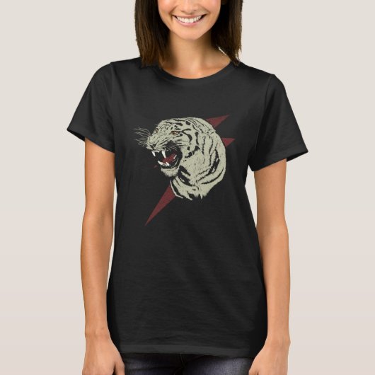 T-shirt Roaring Tiger Animal Print Cat Tiger Head (Devant)
