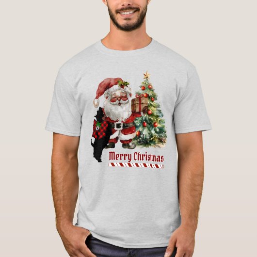 T-shirt Rob Roy MacGregor Scottie Dog Xmas Personnalisé (Devant)
