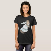 T-shirt Robe de mariée fiancée loutre (Devant entier)