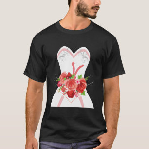 T-shirt Robe de mariée simple pour douches nuptiales