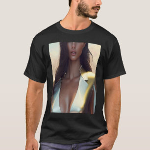 T-shirt Robe d'or femme Top Blouse Look Inspire Soft Hair