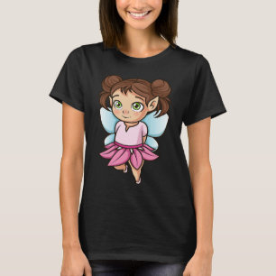 T-shirt Robe ping à ailes bleues de fée pour bébé fille en