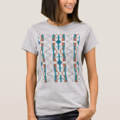 T-shirt Robe Turquoise turquoise Conception des lignes ver (Devant)