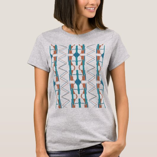 T-shirt Robe Turquoise turquoise Conception des lignes ver (Devant)