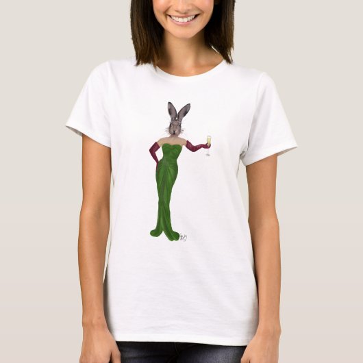T-shirt Robe verte de lapin 3 (Devant)