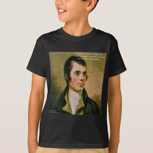 T-shirt Robert Burns & Célèbre Citation de Soupçon (Devant)