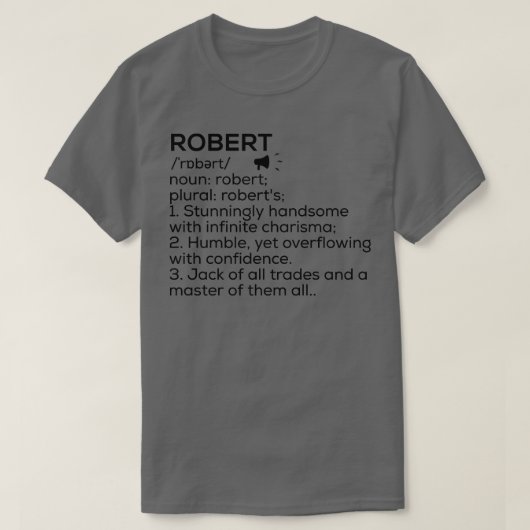 T-shirt Robert Nom Définition Robert Signification Robert  (Design devant)