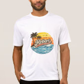 T-shirt Robert Retro Sunset Name Design (Devant)