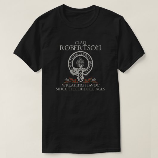 T-shirt Robertson Clan crête nom écossais tartan Thist (Design devant)