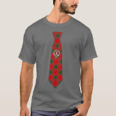 T-shirt Robertson Scottish Badge & Tartan Necktie  (Devant)