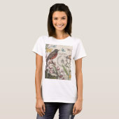 T-shirt Robin Elegant Bird Butterfly French Art (Devant entier)