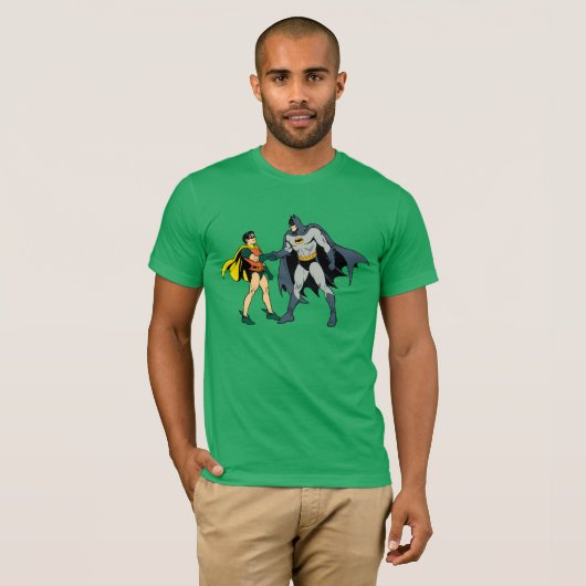 T-shirt Robin Et Batman Handshake (Devant entier)